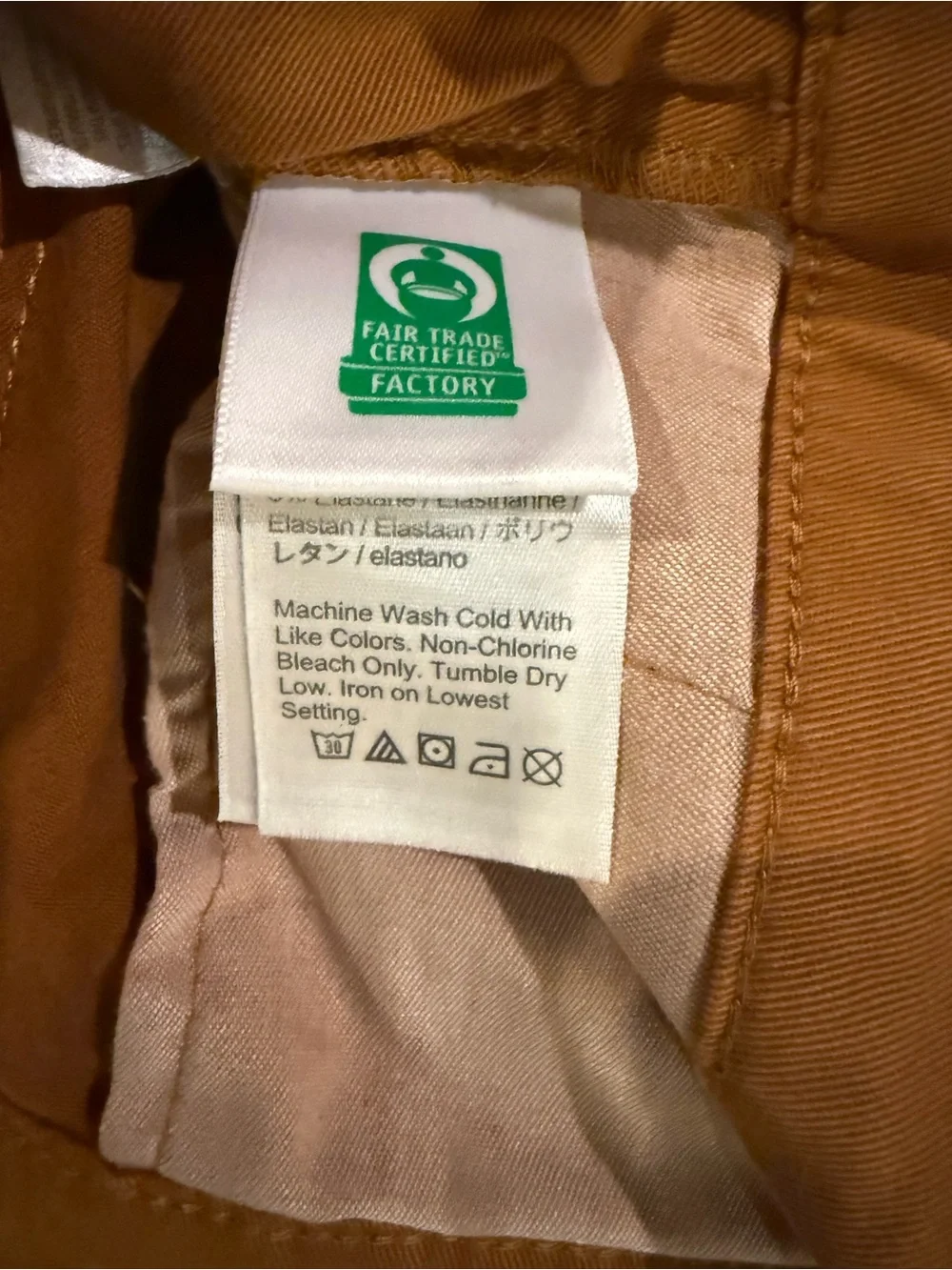 J.Crew Vintage Slim Straight Chino Pants Golden Hickory Size 27 Stretch